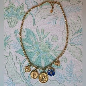 Custom Hart Hagerty Charm Necklace 20 inch gold-filled Belcher Chain 5 Charms